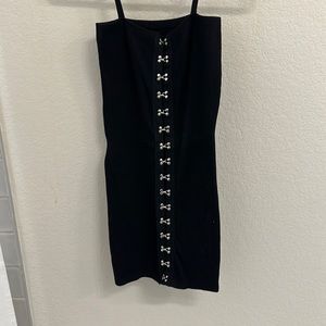 black mini dress